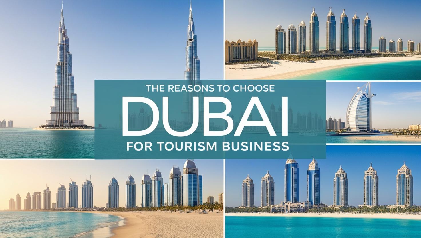 a collage of a beach and buildings